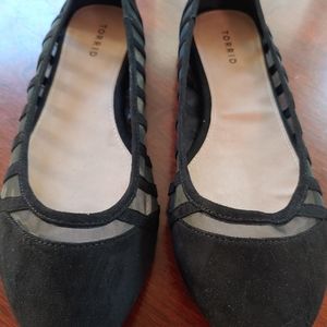 Torrid Flats size 11.5 wide. Mesh black NWOT